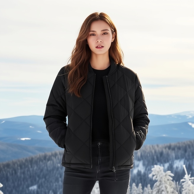 [무료반품] 네파 여자 겨울 퀼팅 튜브 아웃도어룩 구스다운 경량 패딩점퍼 블랙, 90 - 상품 이미지