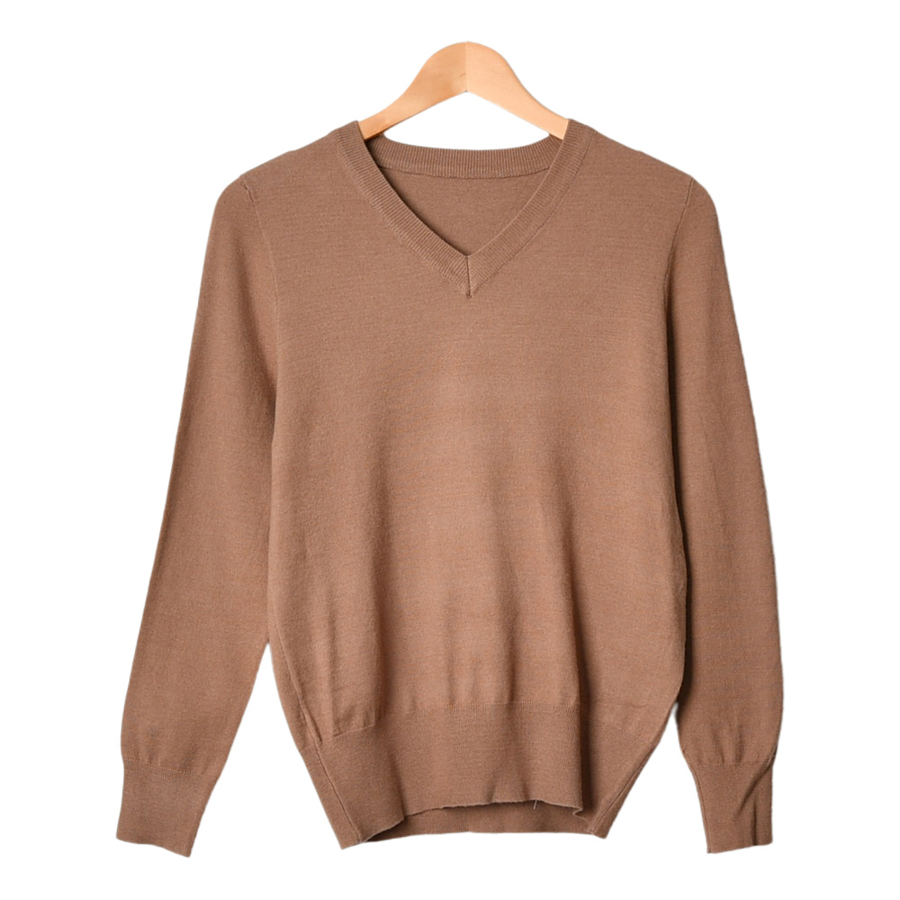 여성 브이넥니트 국내생산 봄 가을 블랙 그레이 아이보리 부드러운 니트티 - 상세 이미지 2