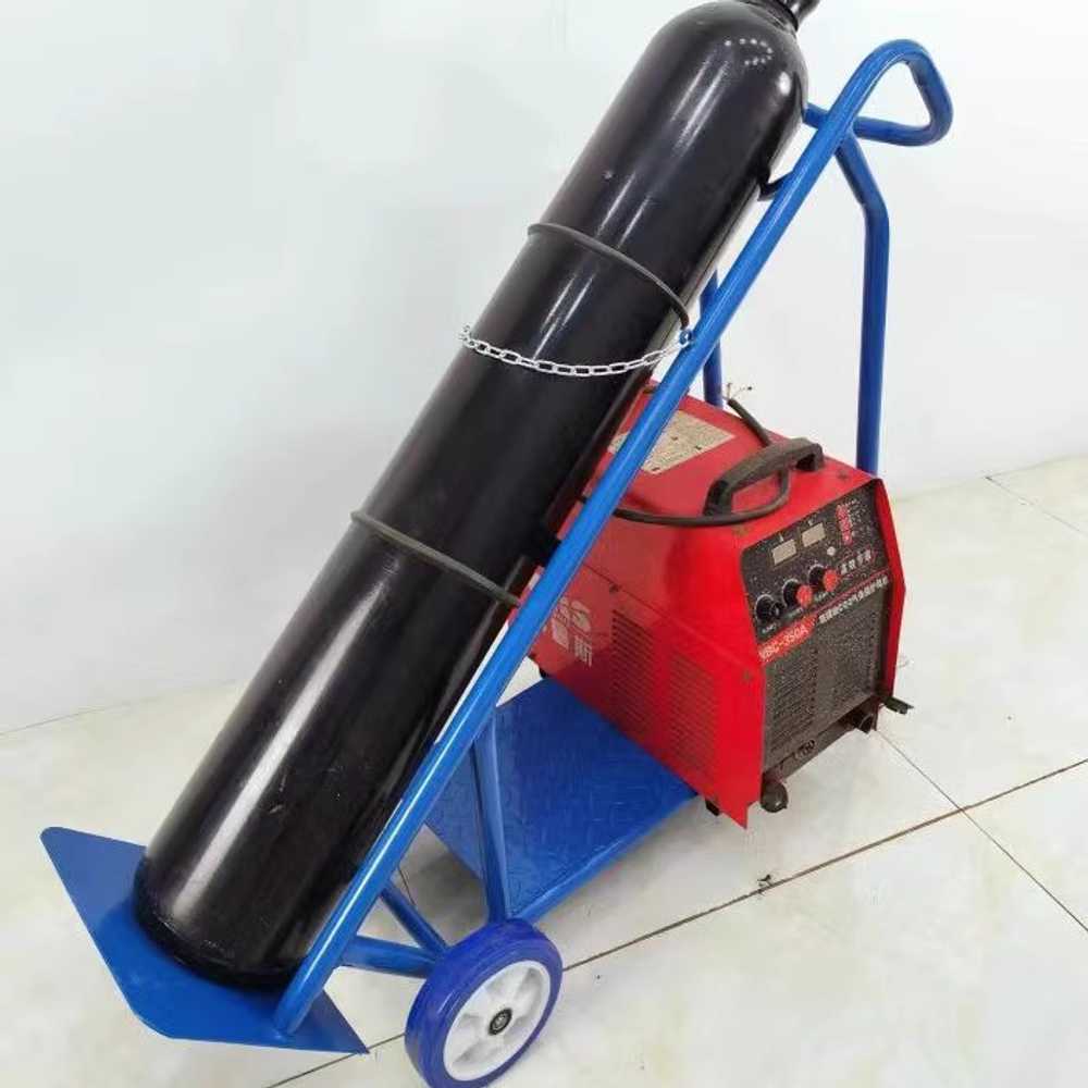 LPG 가스통 거치 선반 이동식 안전 보관 스탠드 다이 40L + 2륜 실린더 트롤리 - 상세 이미지 4