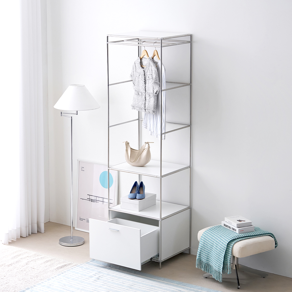 세렌핏 600 1단 2단 서랍 옷장 모듈 미드센츄리 선반 서랍장 멀티 시스템 헹거