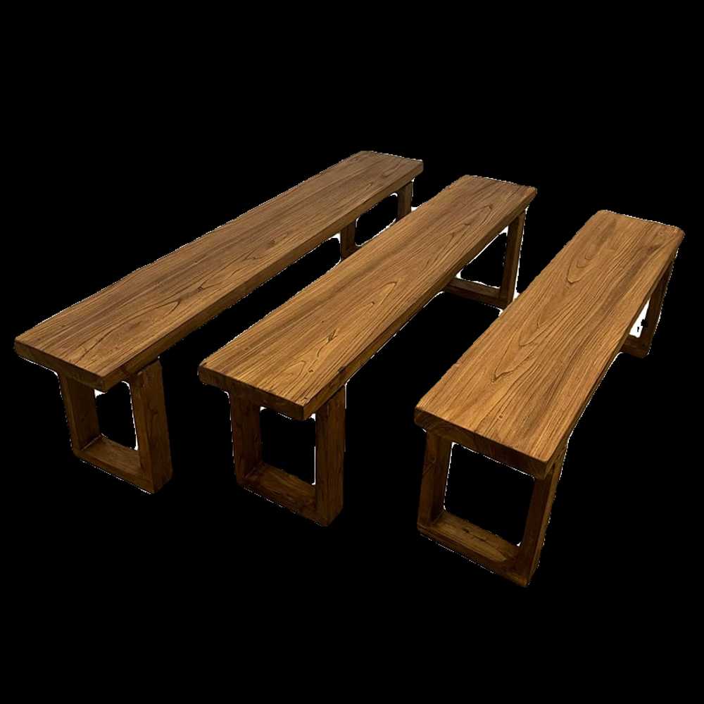 야외용 원목 벤치 내추럴 디자인 정원용 의자 통나무 80x30x45cm - 상세 이미지 5