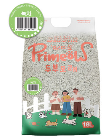 프리미요 고양이 두부모래 녹차 18L 6.4kg 1개 - 상품 이미지