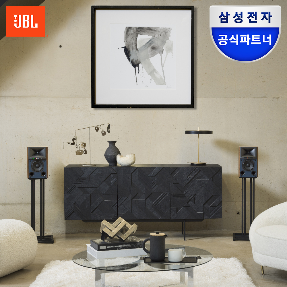 삼성공식파트너 JBL 4305P 북쉘프형 액티브 스피커 거실 블랙 제품 이미지