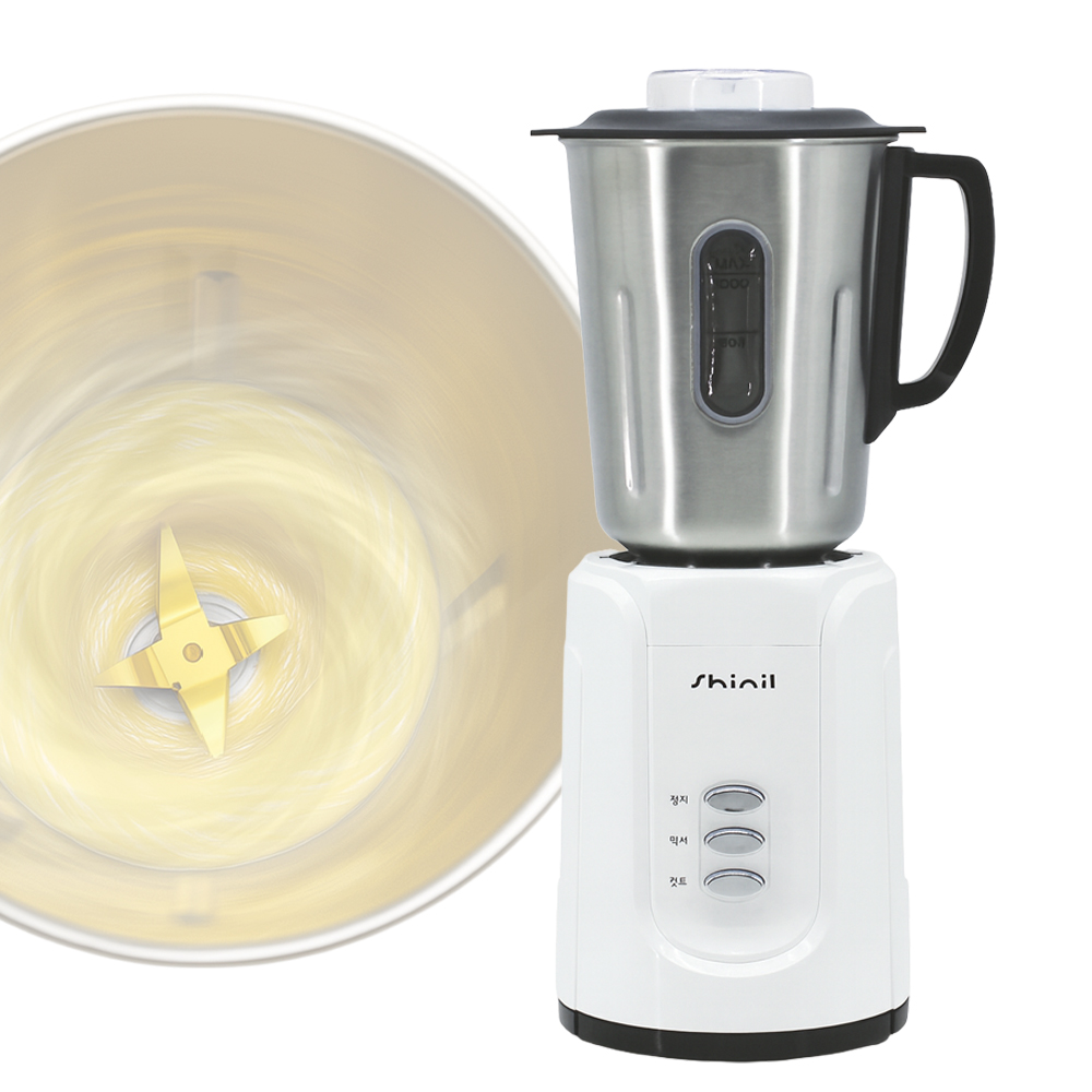 신일 멀티 믹서기 다용도 주스 마늘 양념 다지기 분쇄기 스텐용기 2개 화이트