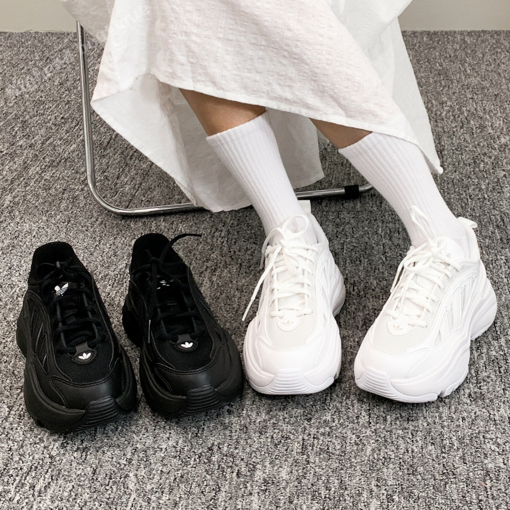 아디다스 오즈가이아 여성 키높이 굽높은 어글리슈즈 운동화 화이트, 230