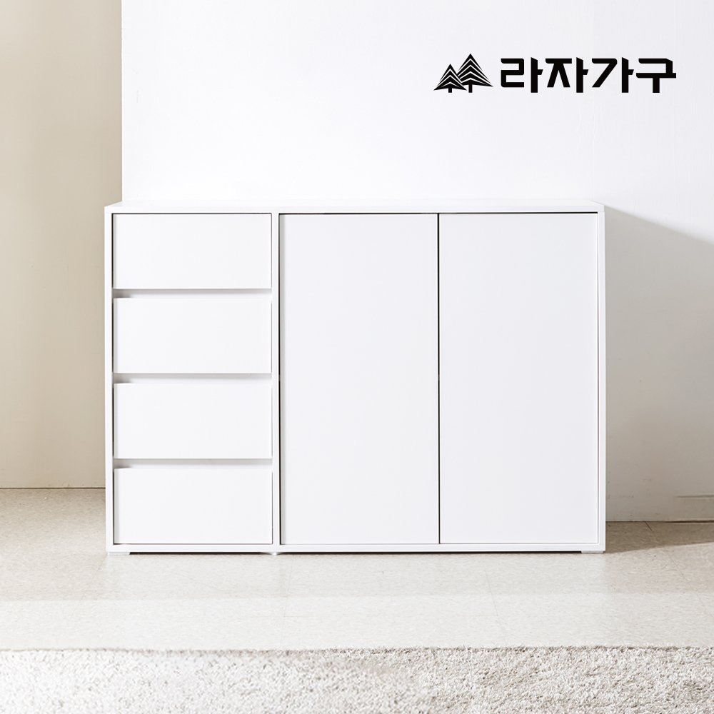 라자가구 모아 E0 모듈 거실 침실 다용도 4단 서랍 수납장 1200 - 상세 이미지 3