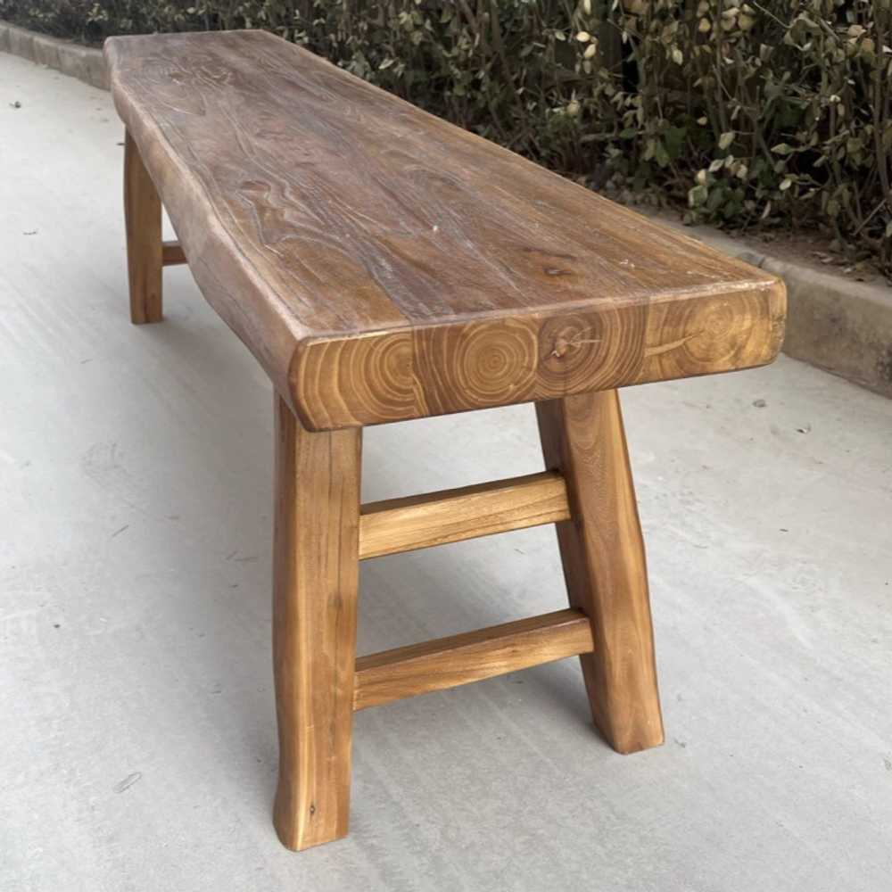 내추럴 원목의자 벤치형 거실 카페 인테리어가구 100x30x50cm - 상세 이미지 4