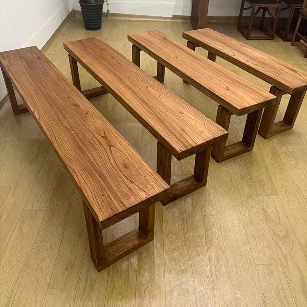 야외용 원목 벤치 내추럴 디자인 정원용 의자 통나무 80x30x45cm - 상품 이미지
