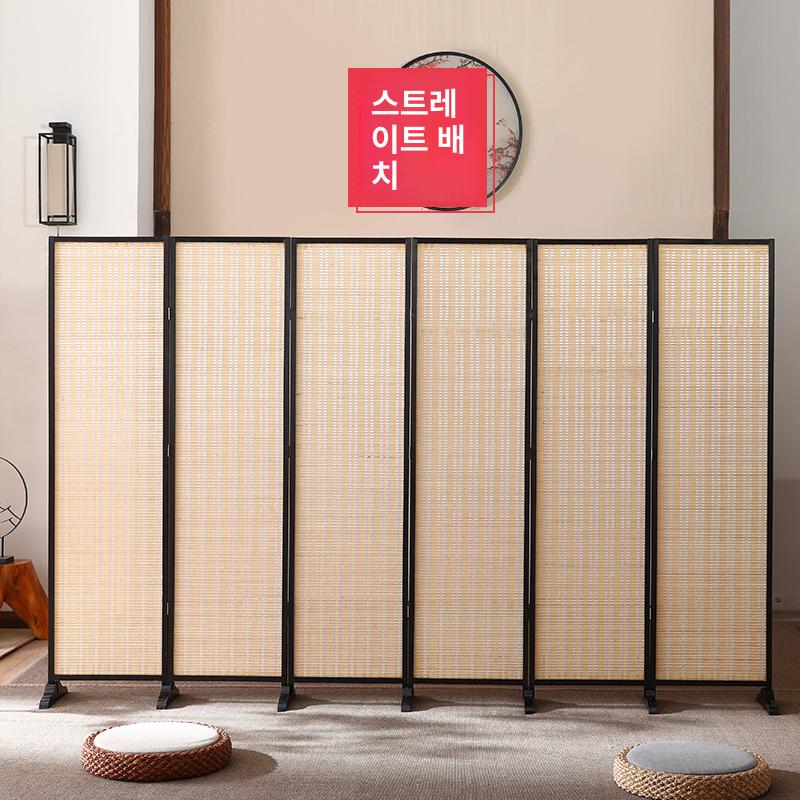엔틱 파티션 한옥 사무실 빈티지 접이식 가벽 한식 식당 블랙 프레임 2.0mx0.5m 5패널 - 상세 이미지 2