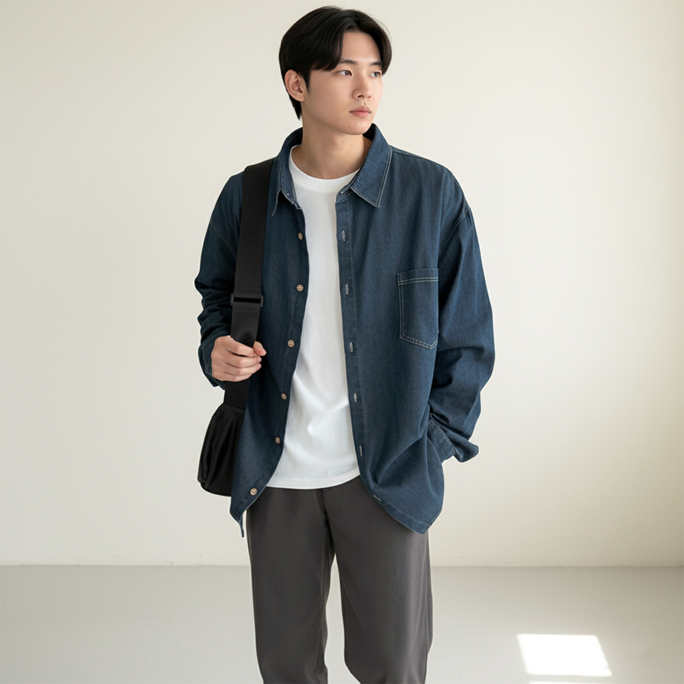 청남방 워크셔츠 남자청셔츠 - 상품 이미지