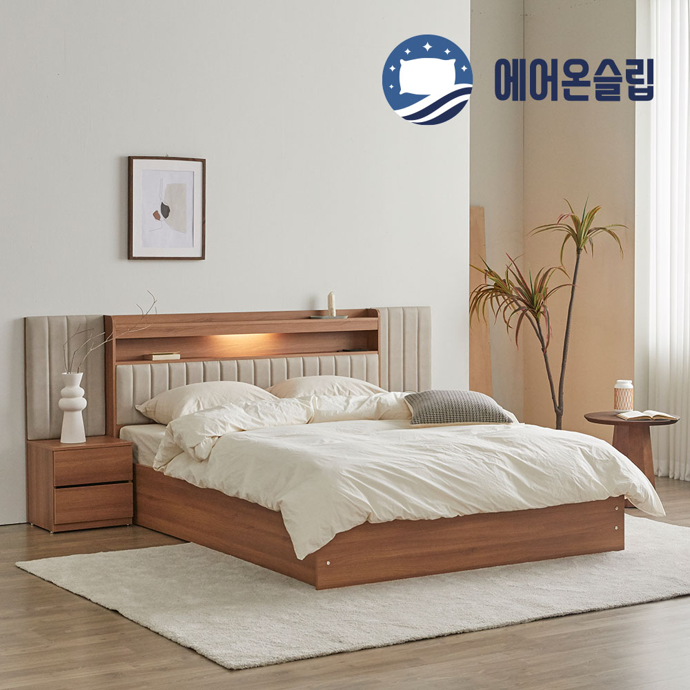 에어온슬립 매트포함 닉스아트월침대 퀸 Q 온슬립본넬베이직매트리스