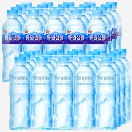 동원 동원샘물 무라벨 500mlX40/60/80입 생수