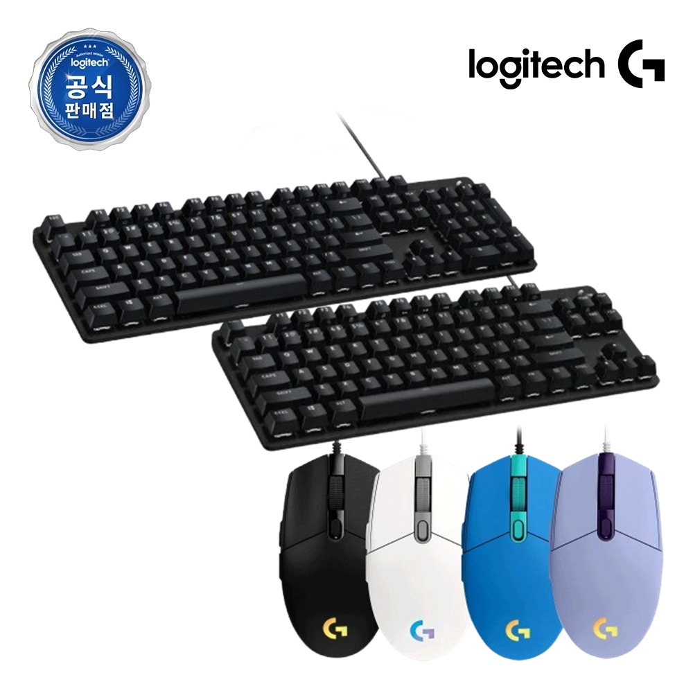 로지텍코리아 G413 SE Full/TKL + G102 게이밍 콤보 [포인트 키캡 포함(택1)] - 상품 이미지