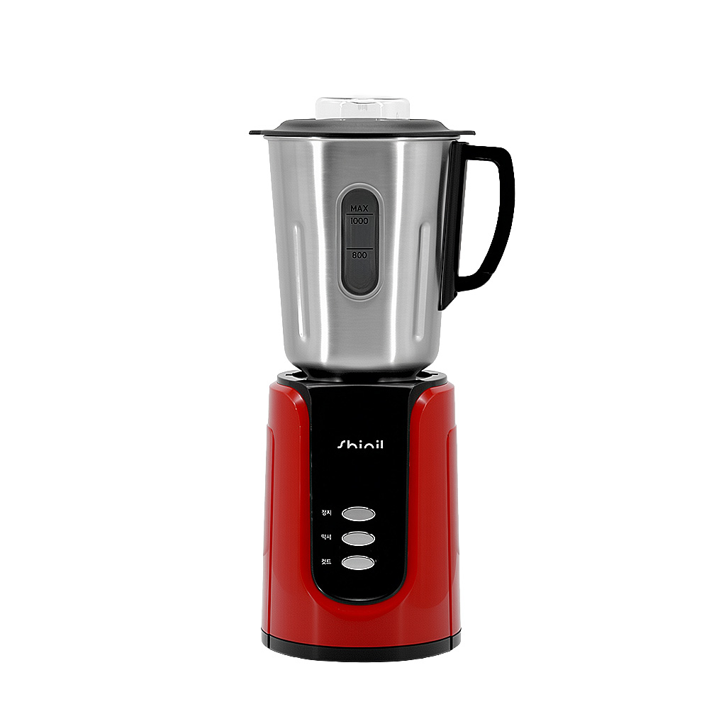 신일 멀티 믹서기 다용도 주스 마늘 양념 다지기 분쇄기 스텐용기 2개 레드