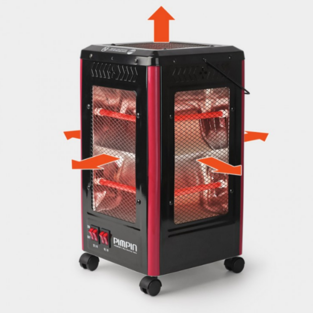 업소용 오방난로 이동식 바퀴달린 가정용 사무실 전기난로