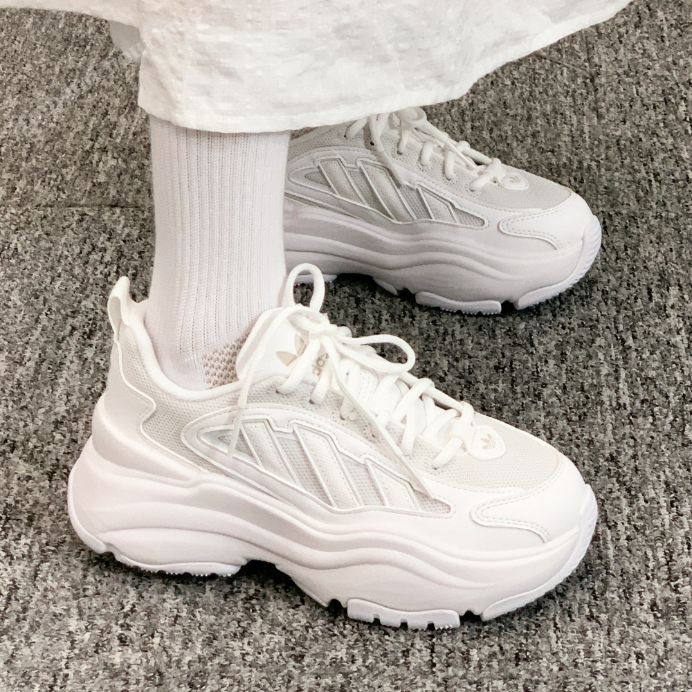 아디다스 오즈가이아 여성 키높이 굽높은 어글리슈즈 운동화 화이트, 230