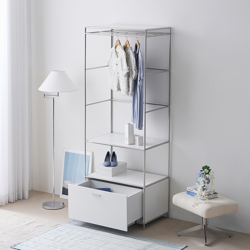 세렌핏 800 1단 2단 3단 서랍 옷장 모듈 미드센츄리 선반 서랍장 멀티 시스템 헹거