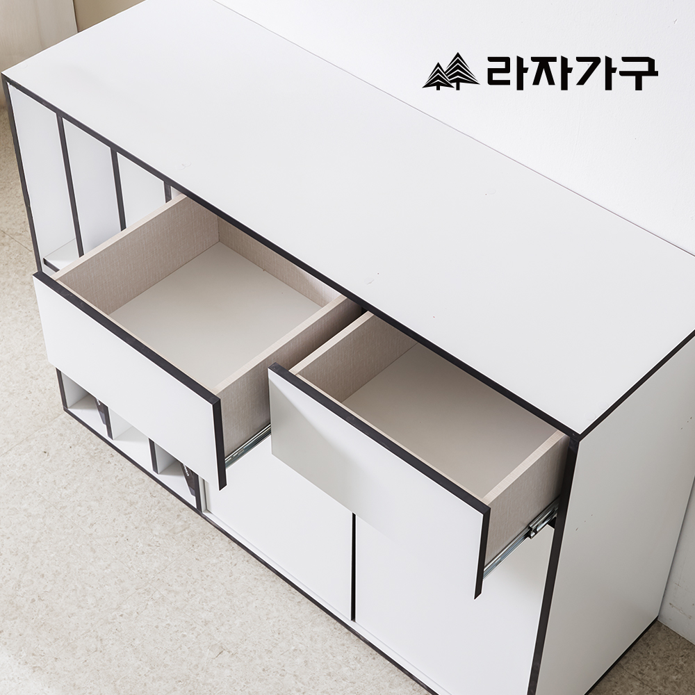 라자가구 모아 E0 모듈 거실 다용도 LP 서랍 수납장 1200