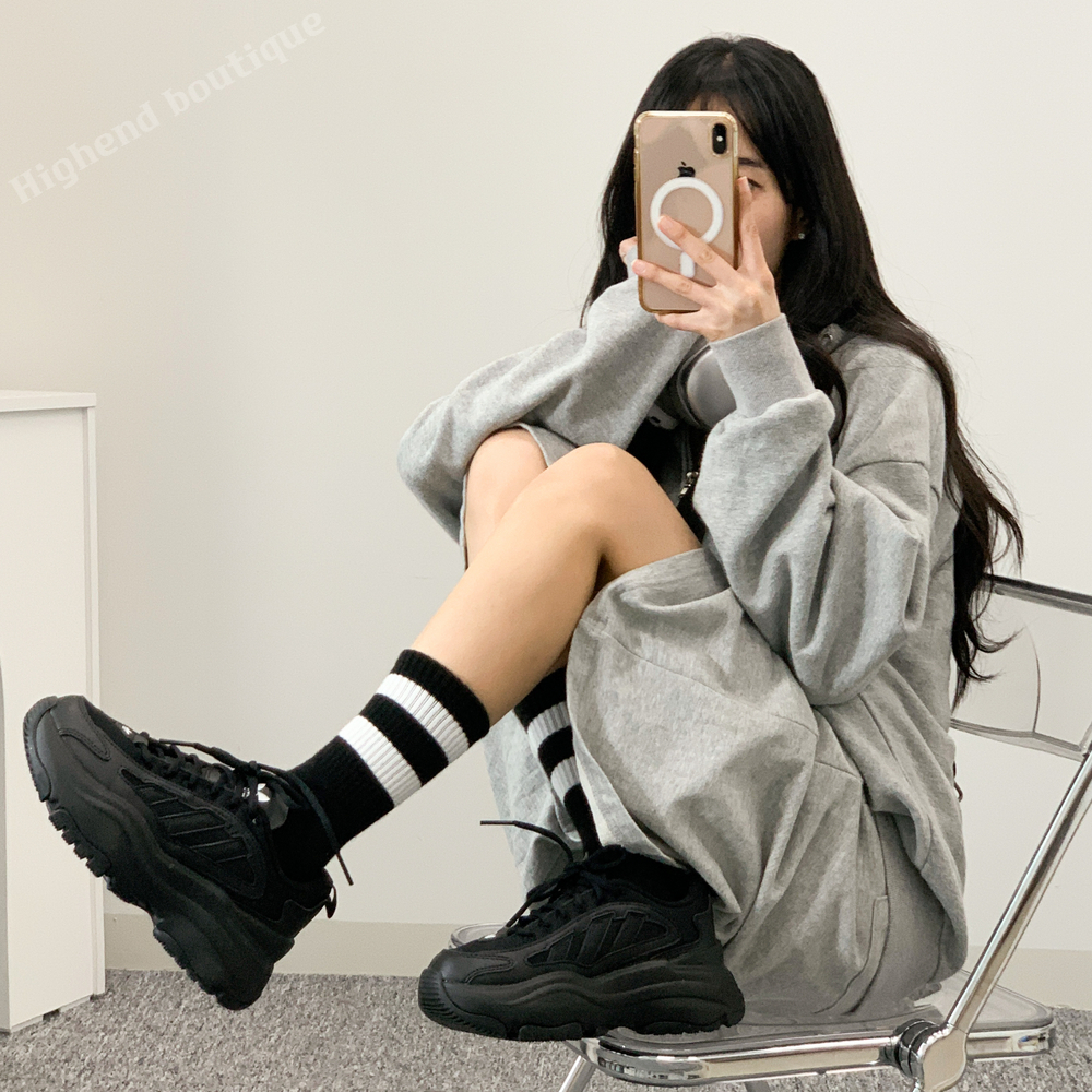 아디다스 오즈가이아 여성 키높이 굽높은 어글리슈즈 운동화 블랙, 235 이미지 7