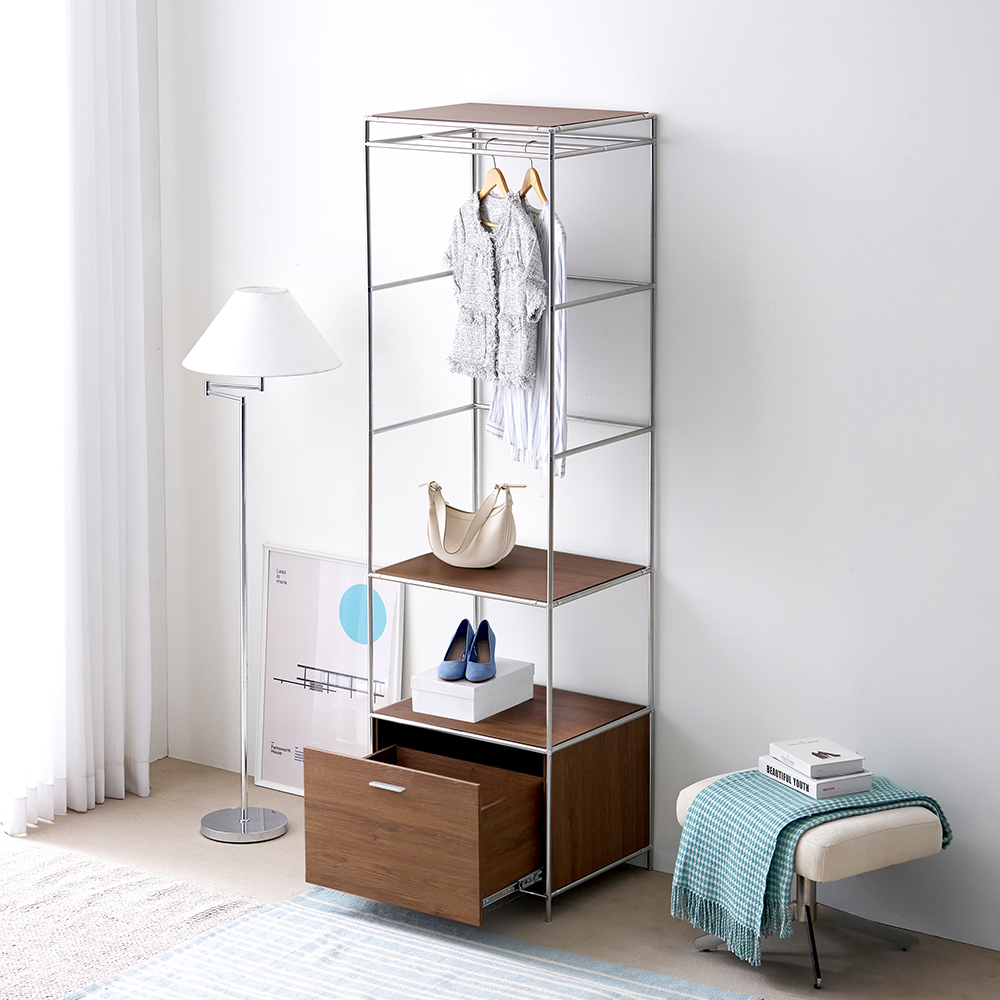 세렌핏 600 1단 2단 서랍 옷장 모듈 미드센츄리 선반 서랍장 멀티 시스템 헹거