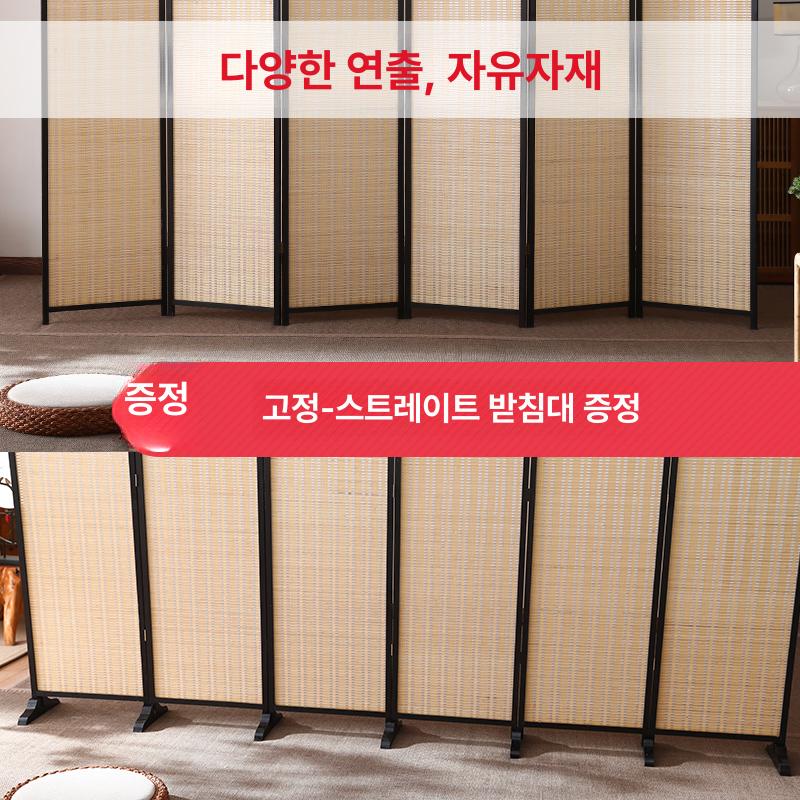 엔틱 파티션 한옥 사무실 빈티지 접이식 가벽 한식 식당 블랙 프레임 2.0mx0.5m 5패널 - 상세 이미지 5