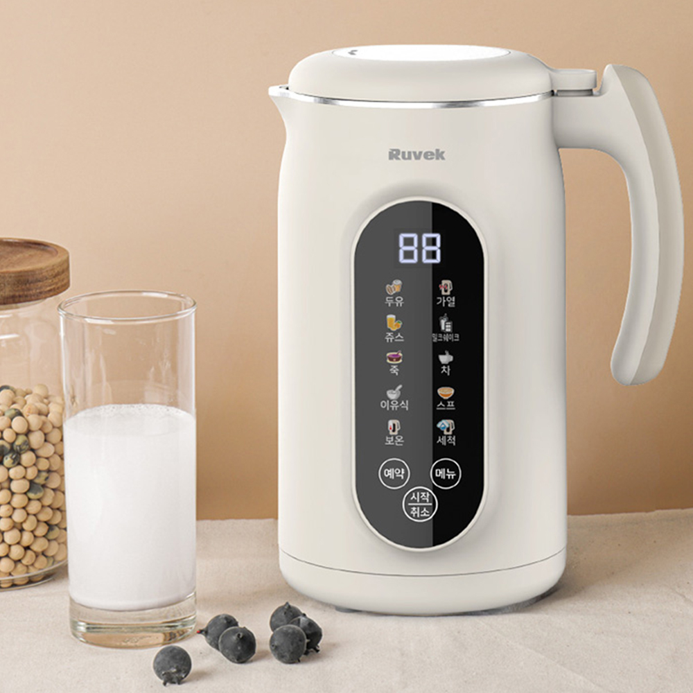 루베크 대용량 두유 메이커 1.2L 죽 이유식 주스 밀크쉐이크 스프 보온 제조기