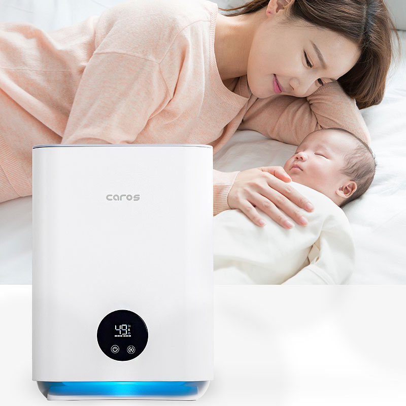 캐로스 UV살균 자연 기화식 가습기 대용량 통세척 사무실 공기청정 세척편한 아이방 무드등