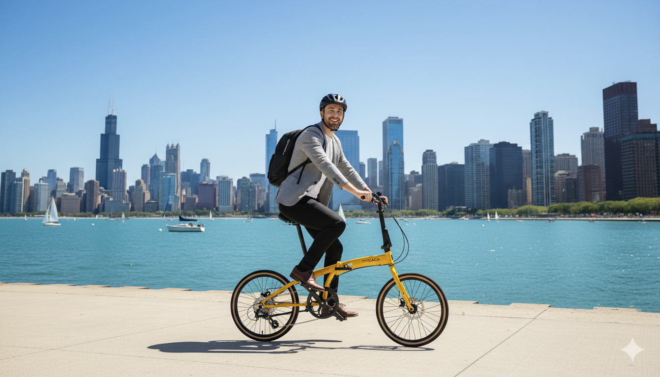 티티카카 플라이트 V8 HD (Plus) 시마노 8단 유압디스크,9단 선택 가능,알루미늄 접이식 미니벨로,V8 HD 데저트 샌드 제품 이미지