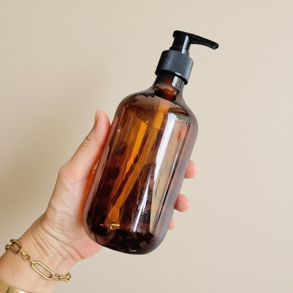 펌핑 용기 갈색 500ml 공병 - 상품 이미지