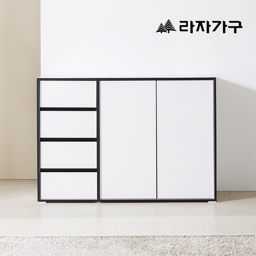 라자가구 모아 E0 모듈 거실 침실 다용도 4단 서랍 수납장 1200 - 메인 이미지