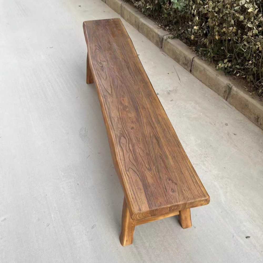 내추럴 원목의자 벤치형 거실 카페 인테리어가구 100x30x50cm - 상세 이미지 3