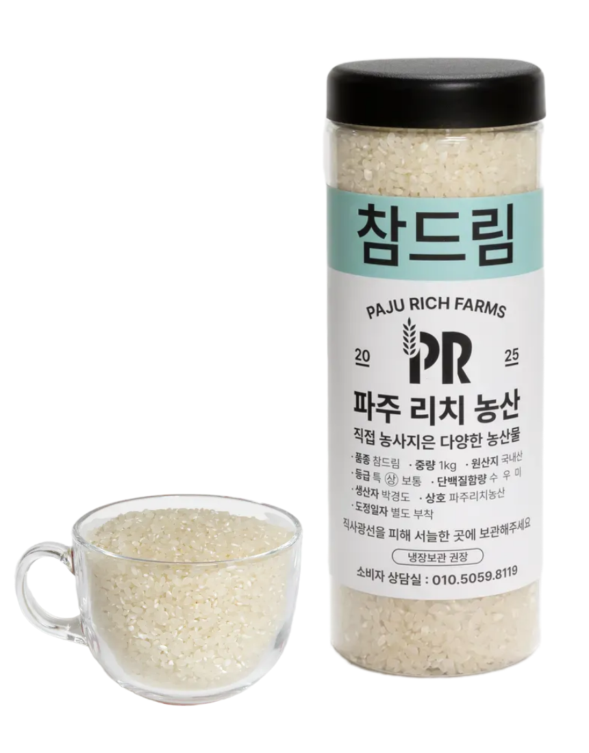 참드림 쌀 백미 경기미 파주 25년 수확 햅쌀 맛있는 단일미 500g, 1개 - 상품 이미지