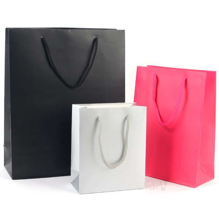 루미샵 심플 칼라 무지 쇼핑백 깔끔한쇼핑백 선물손잡이종이봉투 종이쇼핑백소형 손잡이쇼핑봉투 답례품백