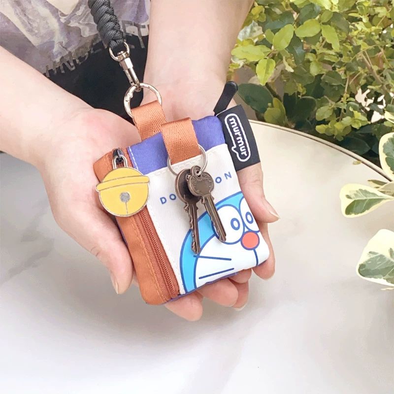 도라에몽 미니 동전 지갑 열쇠 가방 목 걸이 카드 신분증 홀더 소품 보관 가방 - 상세 이미지 2