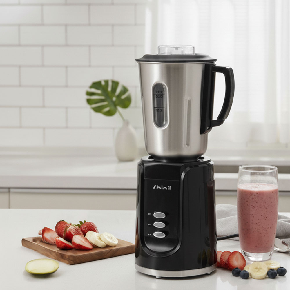 신일 멀티 믹서기 다용도 주스 마늘 양념 다지기 분쇄기 스텐용기 2개 블랙