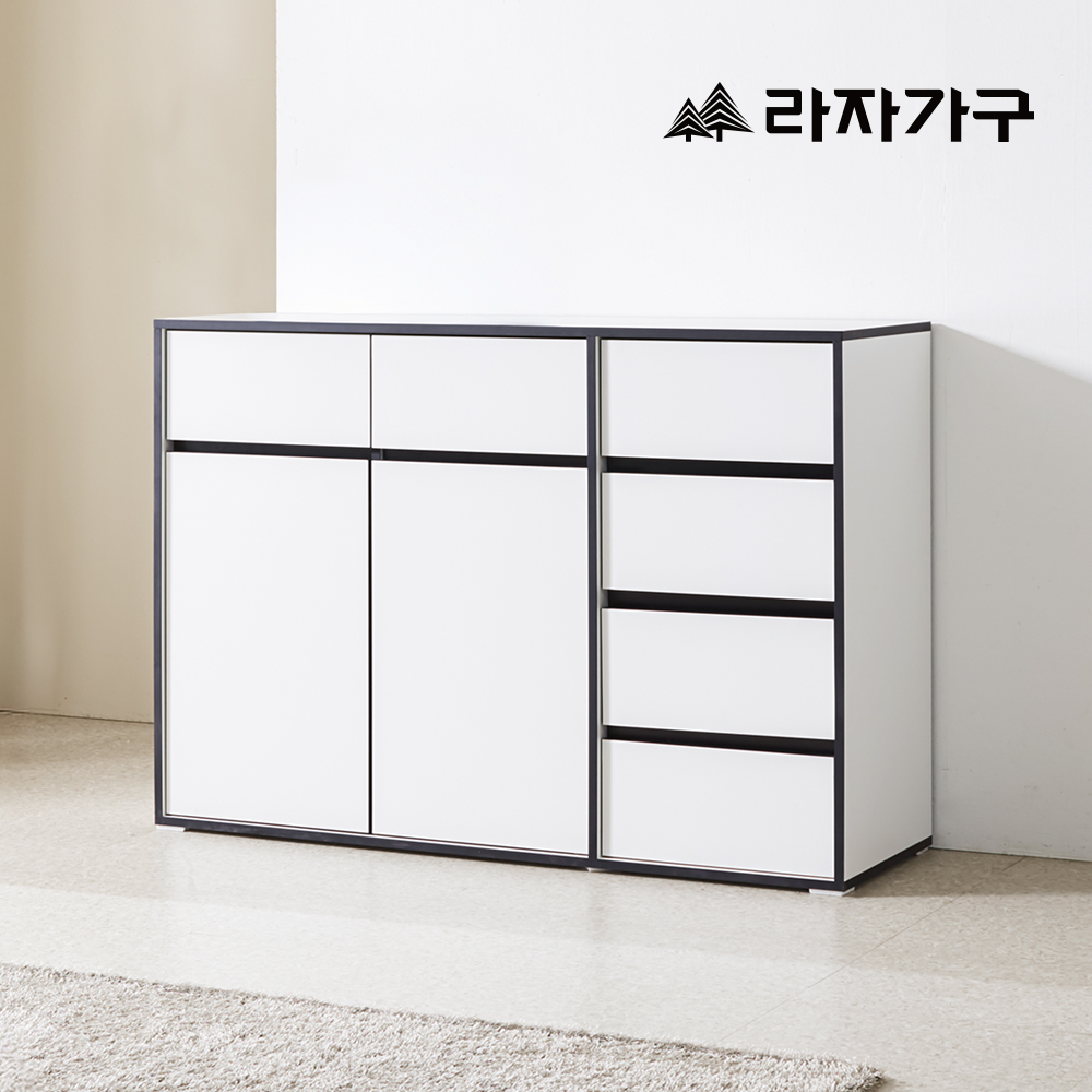 라자가구 모아 E0 모듈 거실 침실 다용도 6칸 서랍 수납장 1200 - 상세 이미지 2