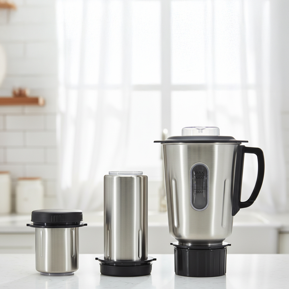 신일 멀티 믹서기 다용도 주스 마늘 양념 다지기 분쇄기 스텐용기 2개 화이트