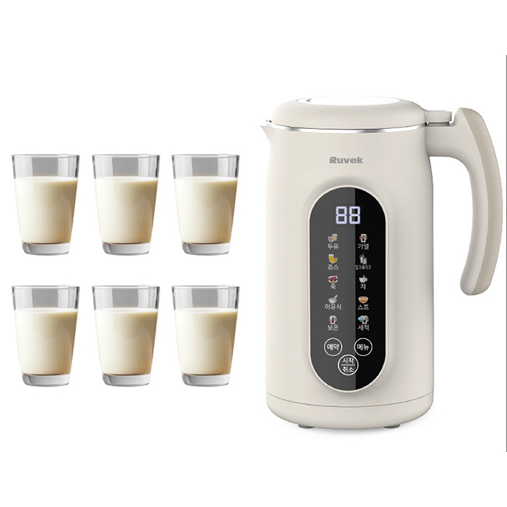 루베크 대용량 두유 메이커 1.2L 죽 이유식 주스 밀크쉐이크 스프 보온 제조기