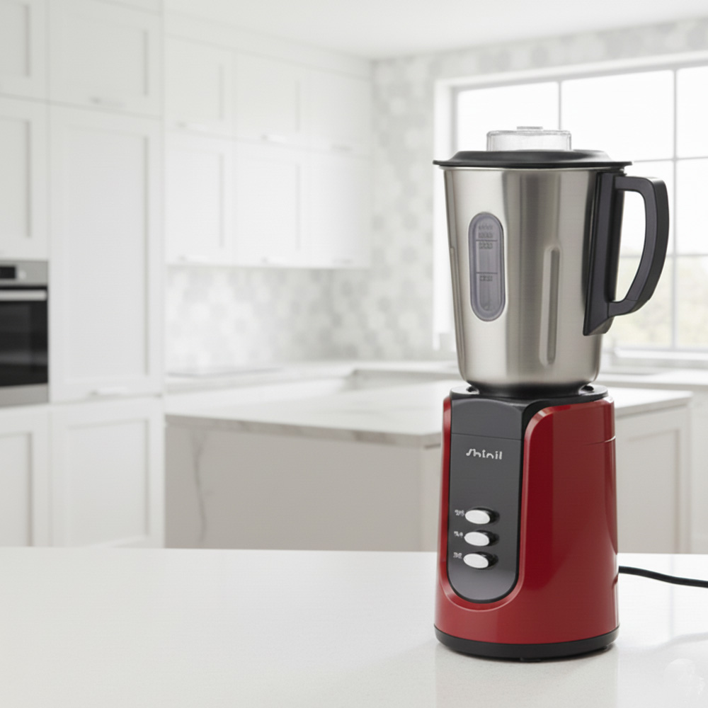 신일 멀티 믹서기 다용도 주스 마늘 양념 다지기 분쇄기 스텐용기 2개 레드