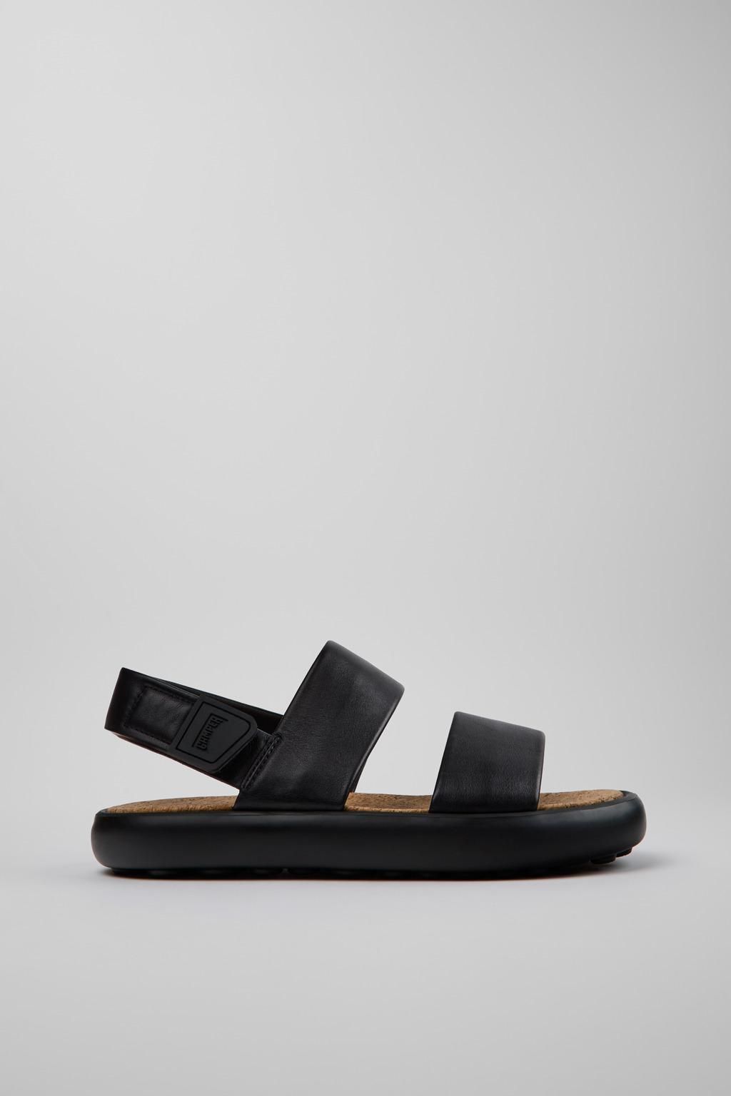 캠퍼 블랙 레더 스트랩 남성 샌들 Pelotas Flota K101030-001 BLACK - 메인 이미지