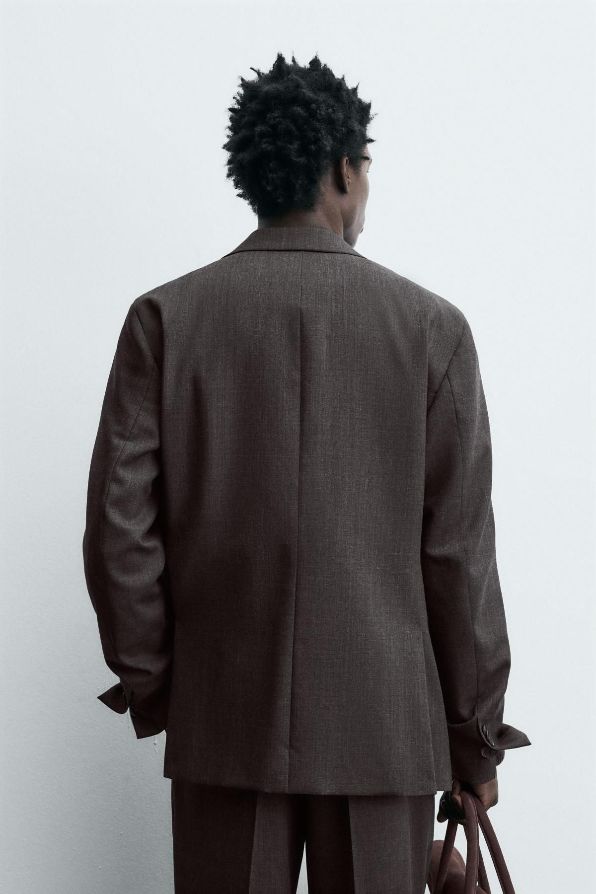 자라 클래식 울 테일러드 재킷 9641/898 DARK BROWN - 상세 이미지 4