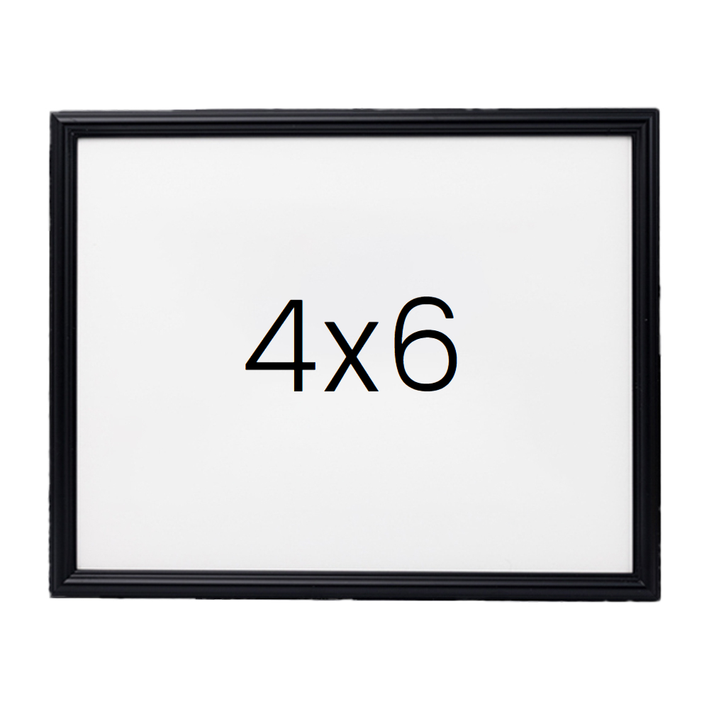 앤티크 라인 나무액자 사진액자 웨딩 포토테이블 사진인화 탁상 4x6 101x152mm, 블랙 - 메인 이미지