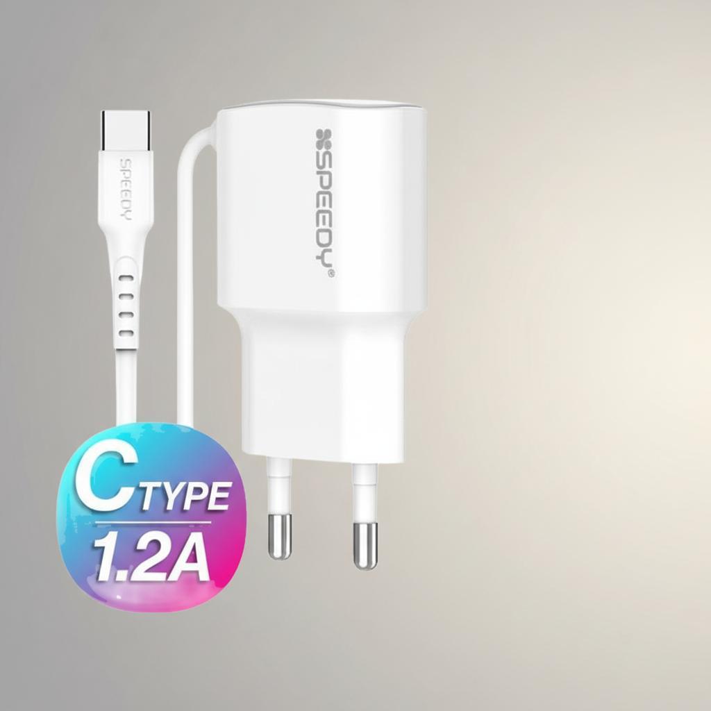 스피디 C타입 1.2A 일체형 가정용충전기 - 상품 이미지