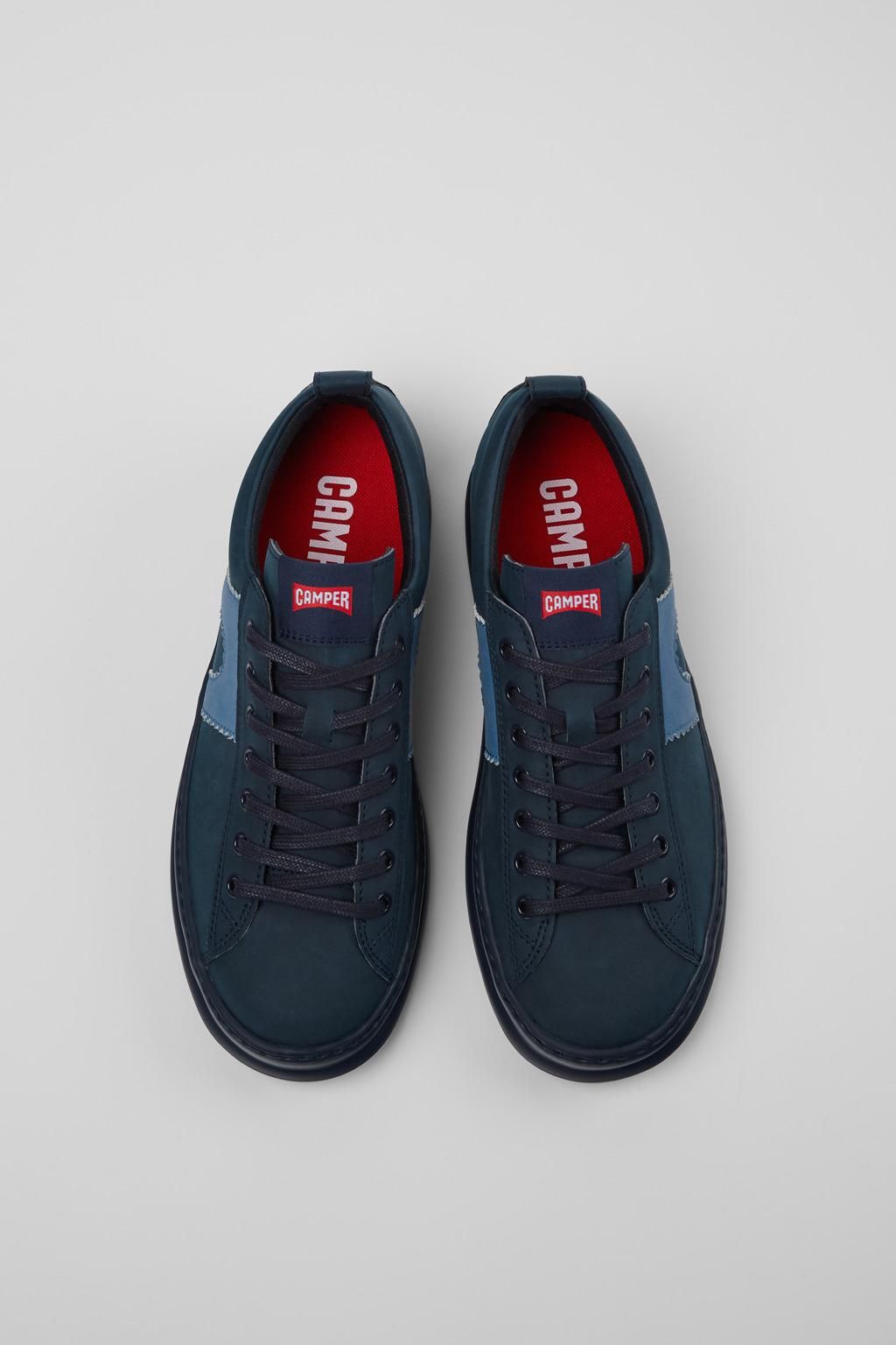 캠퍼 블루 레더 남성 로우탑 스니커즈 Runner K100893-015 BLUE - 상세 이미지 4