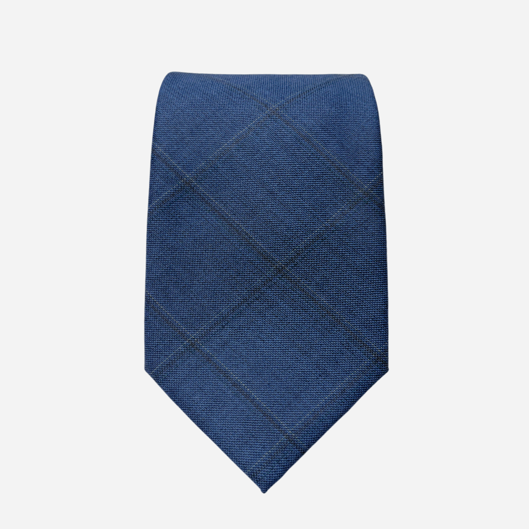 [해리슨테일러] 영국 SCABAL 스카발 핸드메이드 제작 넥타이 (blue windowpane check) - 상세 이미지 2