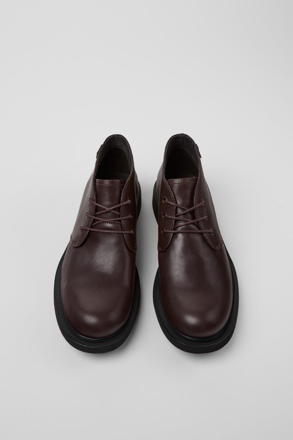 캠퍼 브라운 레더 남성 앵클부츠 Norman K300513-005 BROWN - 상세 이미지 4