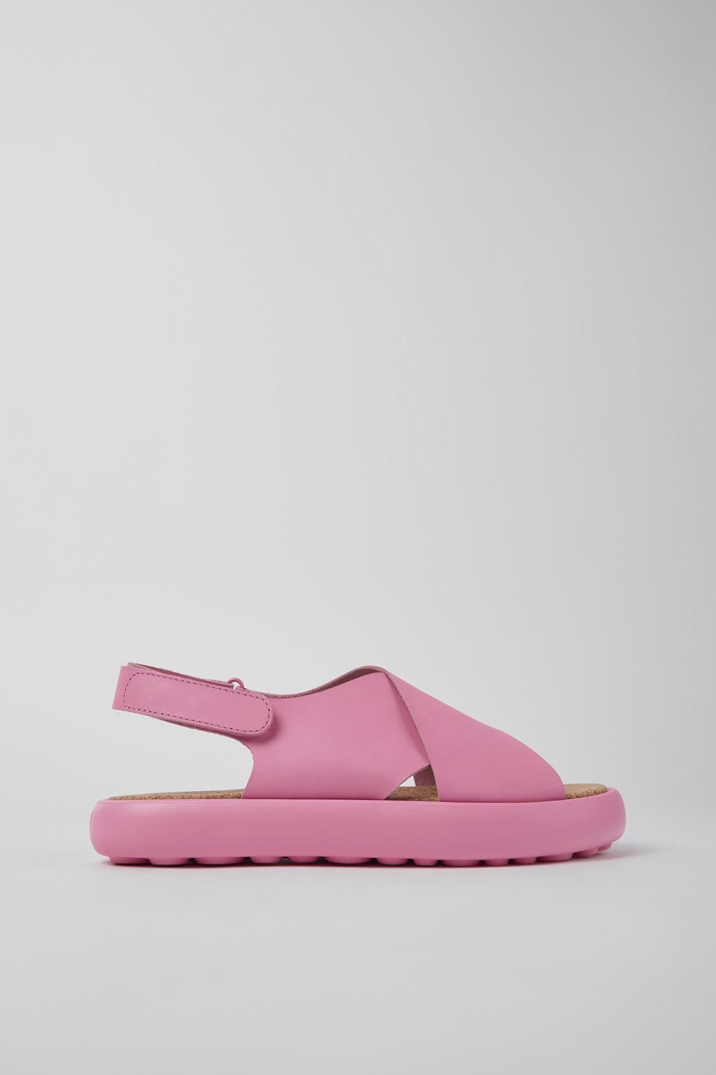 캠퍼 핑크 레더 남성 샌들 Pelotas Flota K100897-002 PINK - 상품 이미지