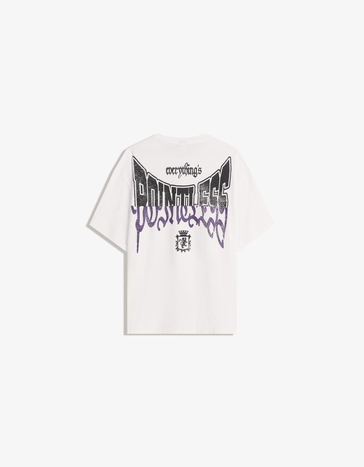 버쉬카 스트리트 그래픽 프린트 반팔 티셔츠 8078/112 OFF WHITE - 메인 이미지