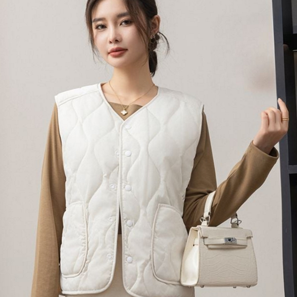 데일리 여성 패딩 조끼 퀼팅 여성 경량 조끼 보온 - 상품 이미지