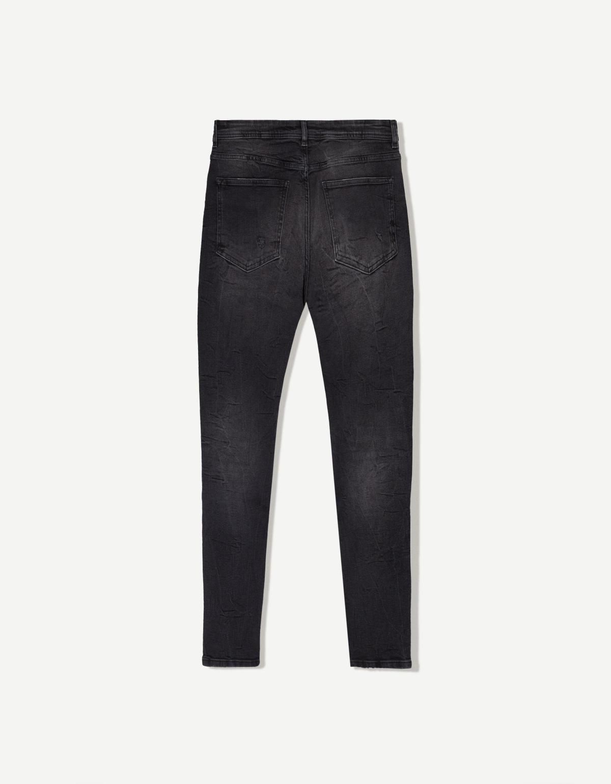 버쉬카 스트리트 데님 Super skinny ripped jeans 0333/220 BLACK - 상세 이미지 2